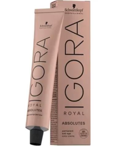 SCHWARZKOPF Professional Crema Colorante Permanente Igora Royal Absolutes 60ml - 8 01 Rubio Claro Natural Ceniza