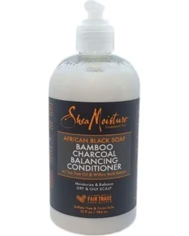 SHEA MOISTURE African Black Soap Acondicionador Bamboo Charcoal Balancing Conditioner 384ml