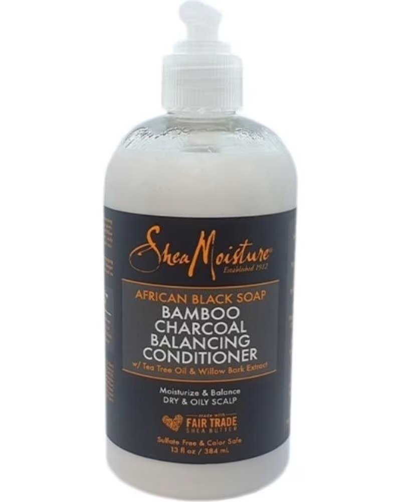 SHEA MOISTURE African Black Soap Acondicionador Bamboo Charcoal Balancing Conditioner 384ml