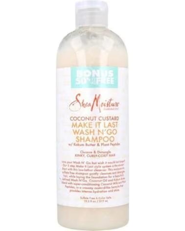SHEA MOISTURE Coconut Custard Make It Last Wash N’ Go Champu 577ml