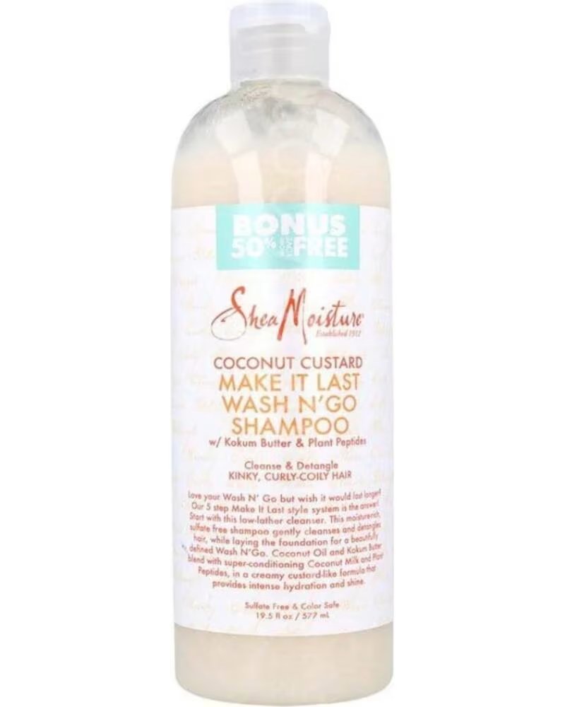 SHEA MOISTURE Coconut Custard Make It Last Wash N’ Go Champu 577ml