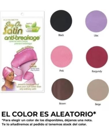 STAY ON SATIN Anti-Breakage Gorro Saten Tie Up Wrap 7774