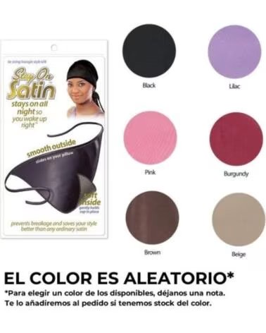 STAY ON SATIN Gorro Saten Triangle Black 678
