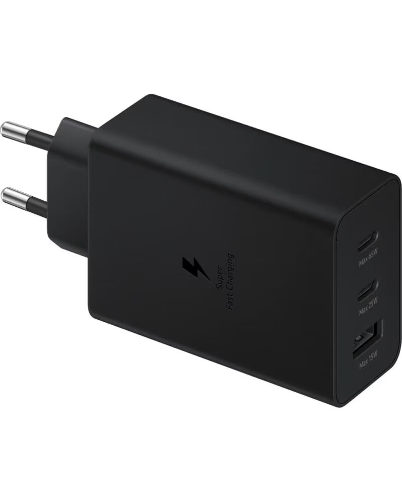 SAMSUNG Cargador duo usb tipo a 2 x usb tipo c negro 65w