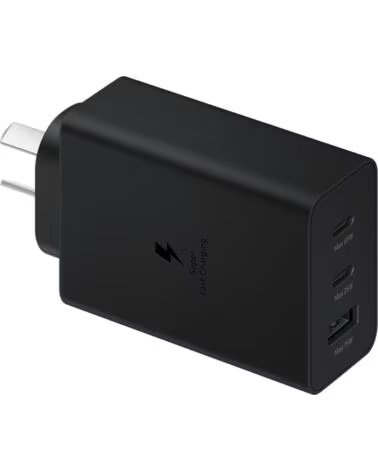 SAMSUNG Cargador duo usb tipo a 2 x usb tipo c negro 65w