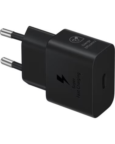 SAMSUNG CARGADOR USB-C 25W GAN SIN CABLE BLACK