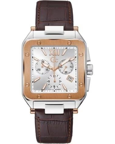 RELOJ GC Z08004G1MF CRONÓGRAFO CUADRADO MARRÓN MARRON