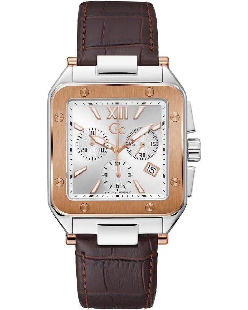 RELOJ GC Z08004G1MF CRONÓGRAFO CUADRADO MARRÓN MARRON