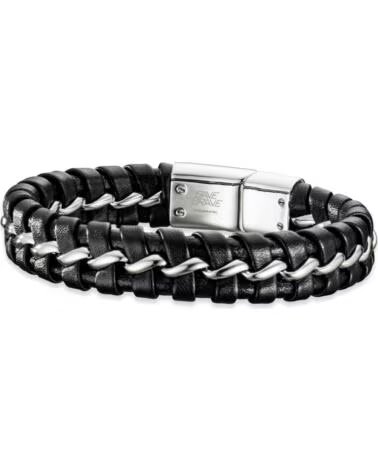 SAVE BRAVE PULSERA SBB-LIMA-BK-21 DE ACERO Y CUERO