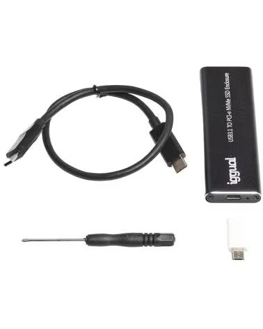 IGGUAL Caja externa USB-C 3 1 SSD M 2 NVMe y SATA