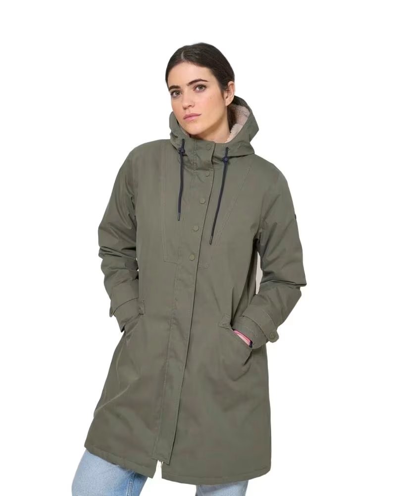 BATELA WASSERDICHTER BAUMWOLLMANTEL C3181 KHAKI VARIOS COLORES
