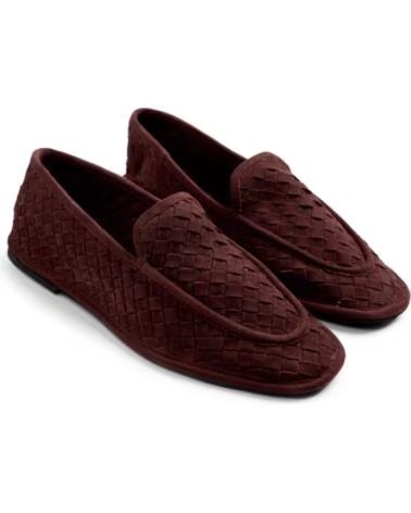 MOCASSINS POUR FEMME GIOSEPPO 80766 CUIR TRESSÉ MARRON