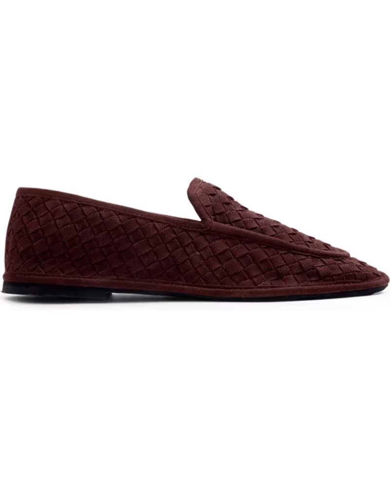 MOCASSINS POUR FEMME GIOSEPPO 80766 CUIR TRESSÉ MARRON