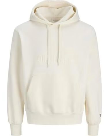JACK AND JONES SUDADERA CON CAPUCHA JORFREDERIKSBERG MONOGRAM 12300022 BLANCO