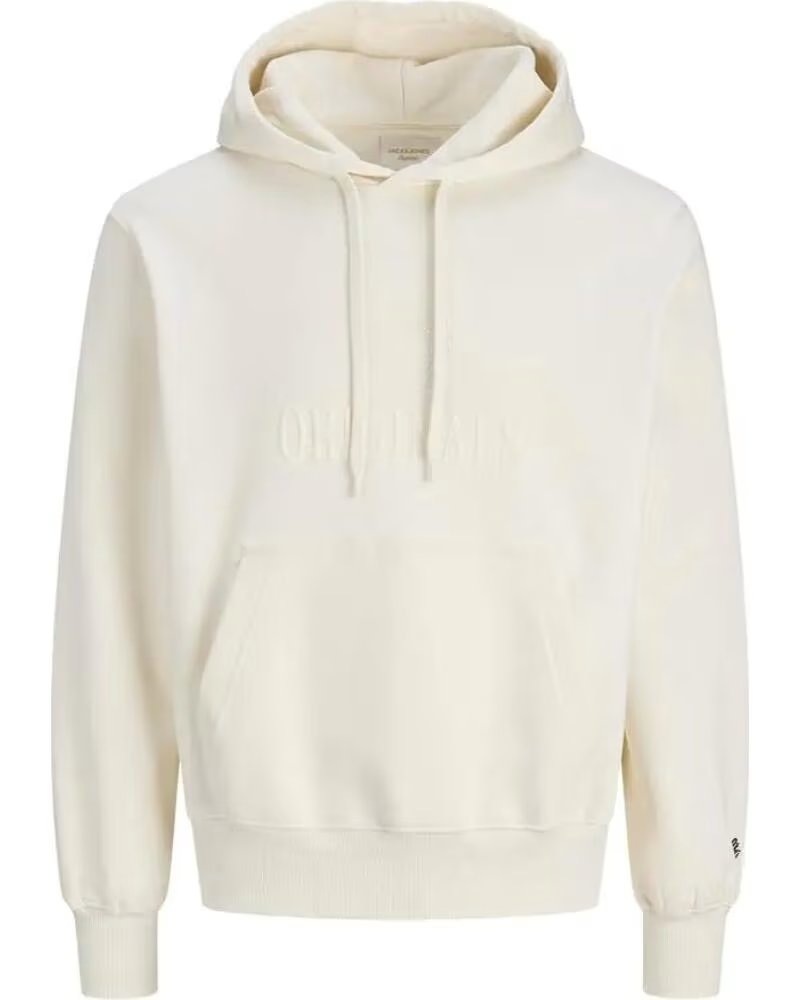JACK AND JONES SUDADERA CON CAPUCHA JORFREDERIKSBERG MONOGRAM 12300022 BLANCO