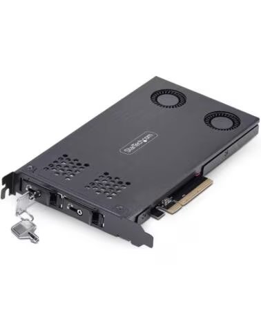 STARTECHCOM TARJETA RACK MÓVIL 2 BAHÍAS SSD M2 NVME A PCIE X8 2M2-REMOVABLE-PCIE