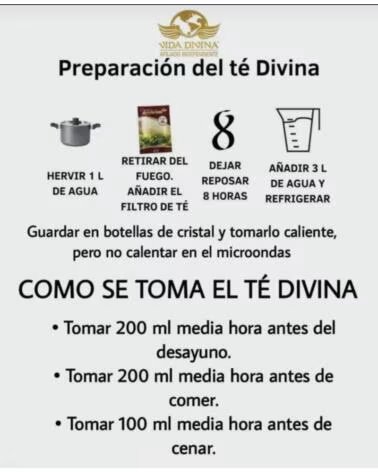 VIDA DIVINA Te DETOX TEA Te DIVINA 1 - 1 SOBRE PARA 7 DiAS