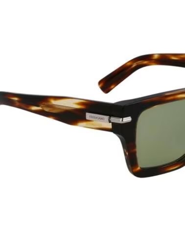 ÓCULOS DE SOL SALVADOR FERRAGAMO RETANGULARES DE ACETATO SF2033S MARROM MARRóN