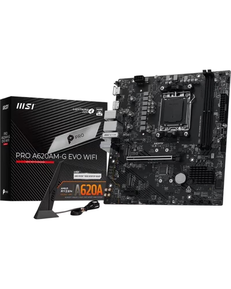 MSI Placa base pro a620am - g evo wifi am5 matx - 2x ddr5