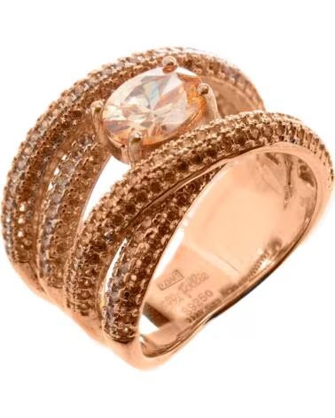 ANEL FOLLI FOLLIE 3R16S058RS-54 EM PRATA ESTERLINA BANHADA A OURO ROSA E ZIRCÓNIAS