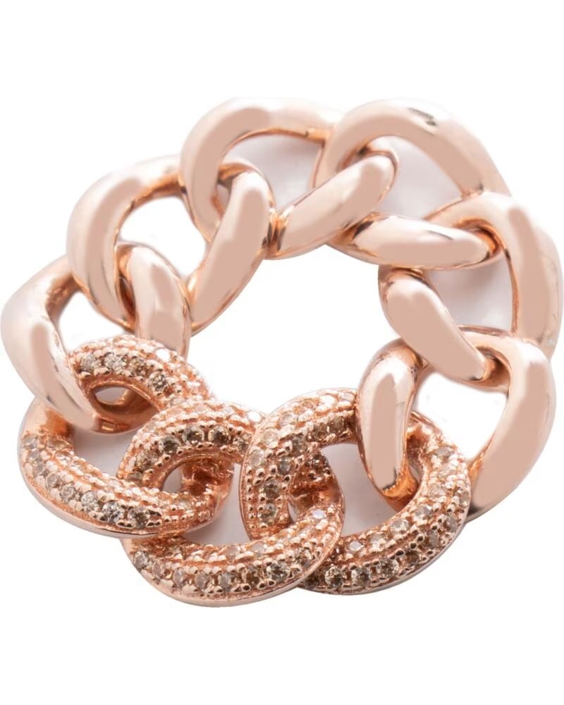BAGUE FOLLI FOLLIE 3R15S096RS-54 EN PLAQUÉ OR ROSE AVEC ZIRCONS