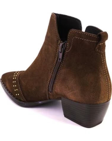 LOL SHOES SETIEN 7538 Botines de mujer cuero ANTE SERRAJE CUERO