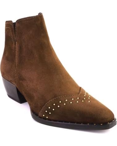 LOL SHOES SETIEN 7538 Botines de mujer cuero ANTE SERRAJE CUERO