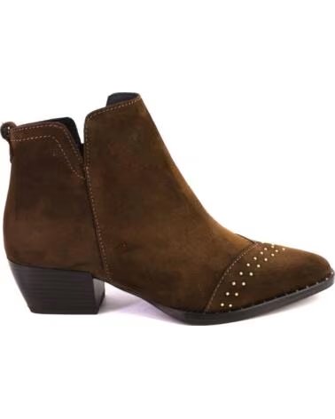 LOL SHOES SETIEN 7538 Botines de mujer cuero ANTE SERRAJE CUERO