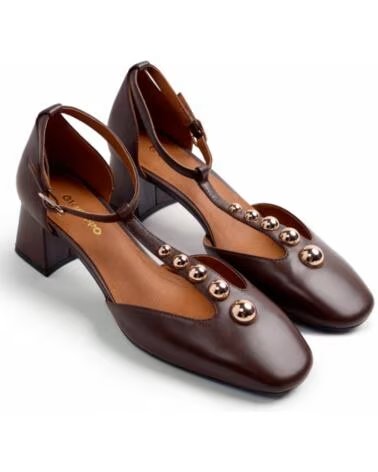 GIOSEPPO ESCARPINS À TALONS POUR FEMME 80171 CLOUS MARRON