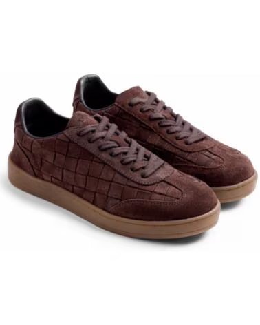 GIOSEPPO BASKETS 80672 CUIR TRESSÉ CHOCOLAT CHOCOLATE