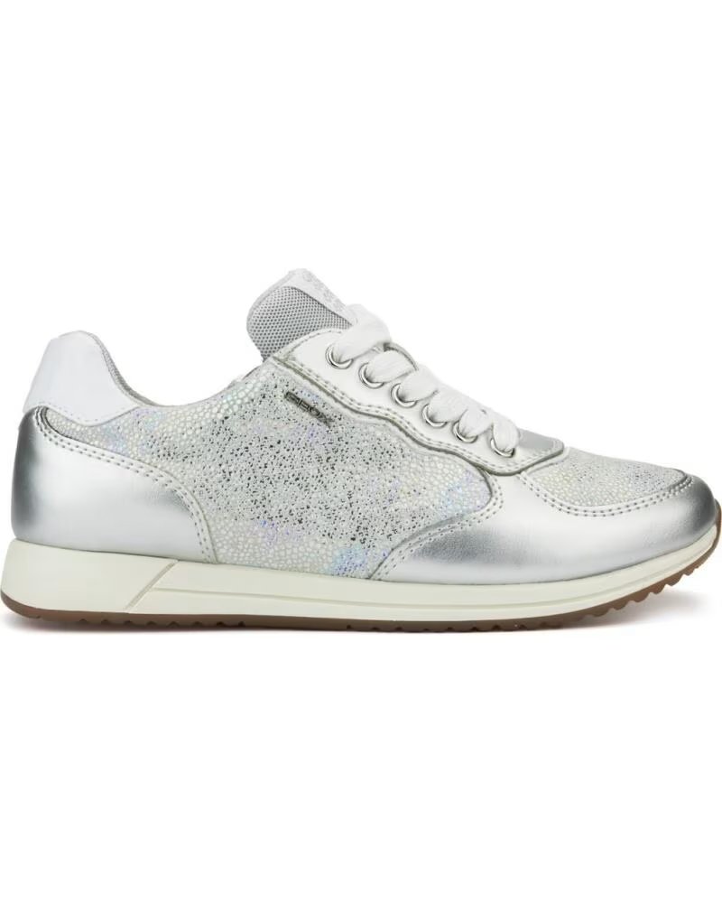 GEOX JENSEA W DAMEN SNEAKER AUS LEDER IN GRAU GREY