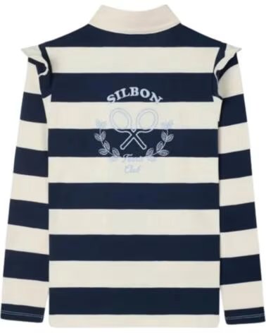 SILBON LANGARMSHIRT FÜR MÄDCHEN GESTREIFT POLO MULTICOLOR