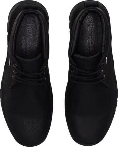 CHIKA10 HERREN STIEFELETTEN PICUAL LEDER FLACH SCHWARZ NEGRO-BLACK