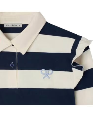 SILBON LANGARMSHIRT FÜR MÄDCHEN GESTREIFT POLO MULTICOLOR