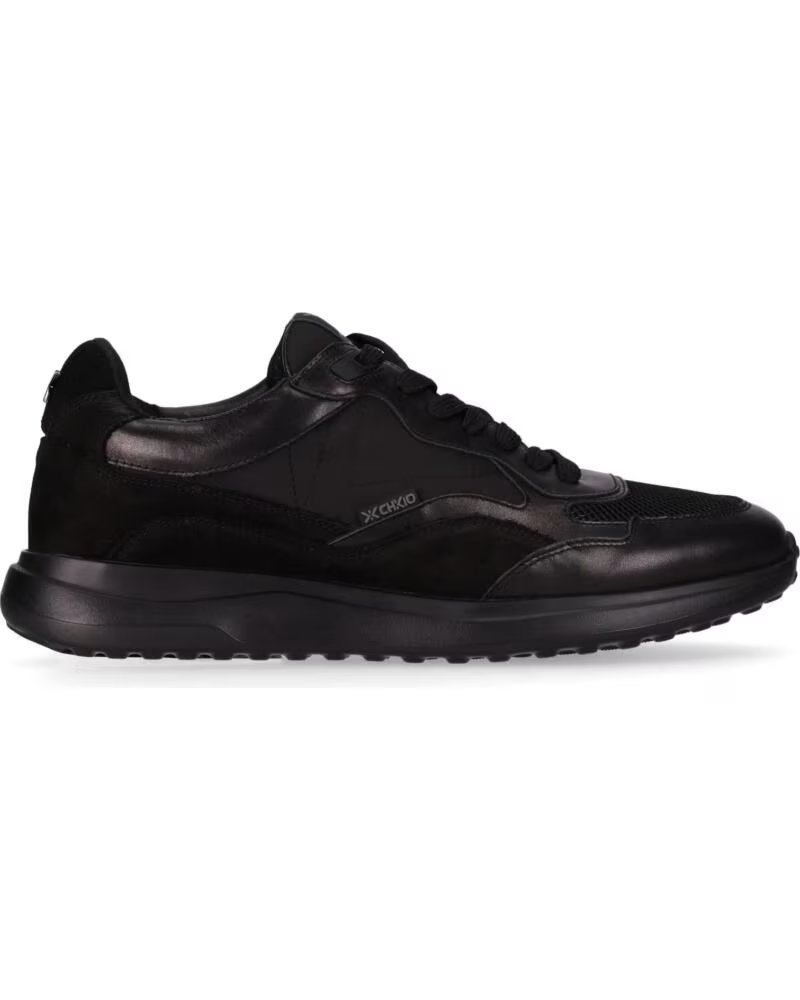 CHIKA10 TREK 02 HERREN FREIZEIT SNEAKER AUS LEDER NEGRO-BLACK