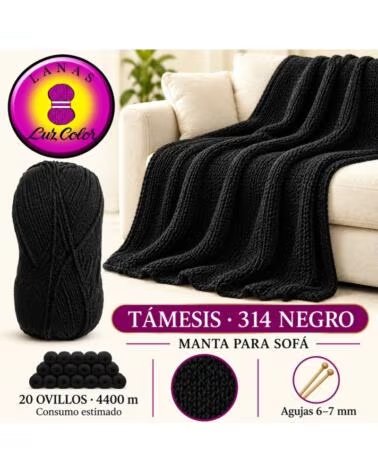 LUZ COLOR TÁMESIS 314 NERO - LANA