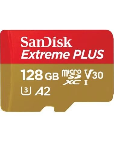 SANDISK Tarjeta memoria micro secure digital 128gb extreme plus clase 10 uhs - i u3 adaptador