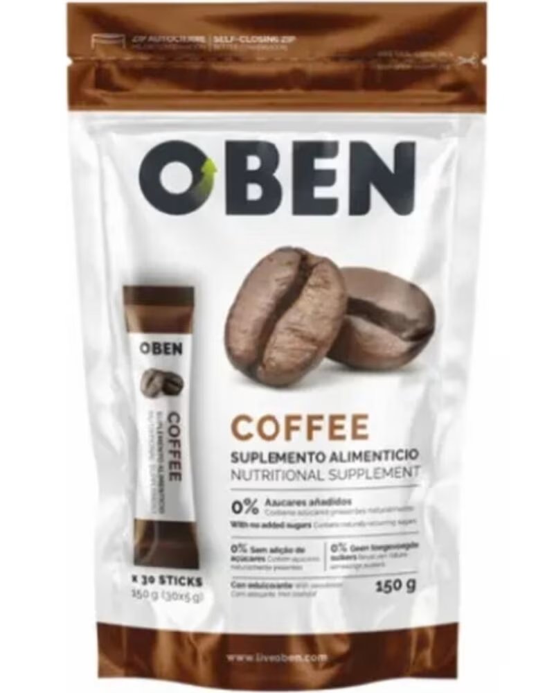 OBEN CAFE CAFE QUEMA GRASAS 30 SOBRES INDIVIDUALES SIN AZUCAR AnADIDO