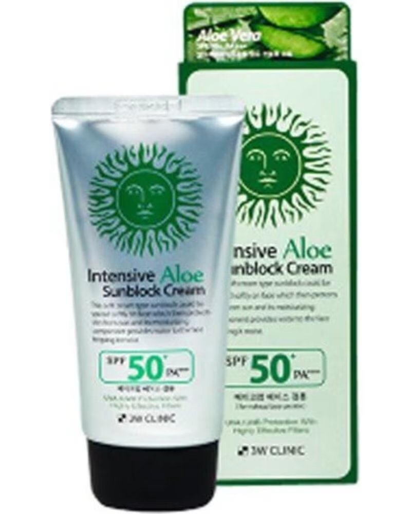 3W CLINIC INTENSIVE ALOE SUNBLOCK CREAM SPF50 PA - 70ML