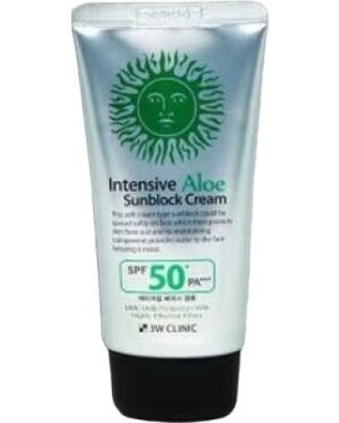 3W CLINIC INTENSIVE ALOE SUNBLOCK CREAM SPF50 PA - 70ML