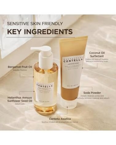 SKIN1004 MADAGASCAR CENTELLA DOUBLE CLEANSING DUO SET 2 ITENS DE LIMPEZA FACIAL