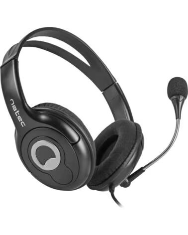 NATEC AURICULARES BEAR 2 MICROFONO ALAMBRICO 3 5MM BLACK