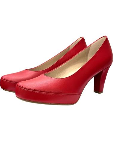 Zapatos de Mujer DORKING ZAPATO SALON PIEL ROJO SUGAR ROJO