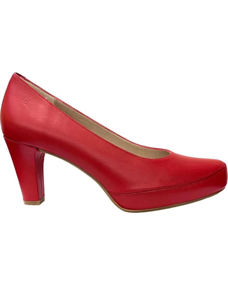 Zapatos de Mujer DORKING ZAPATO SALON PIEL ROJO SUGAR ROJO
