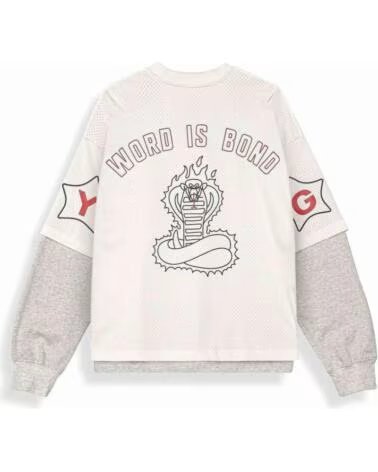 GRIMEY LANGARM MESH T-SHIRT SHO NUFF LONG SLEEVE TEE OFF WHITE