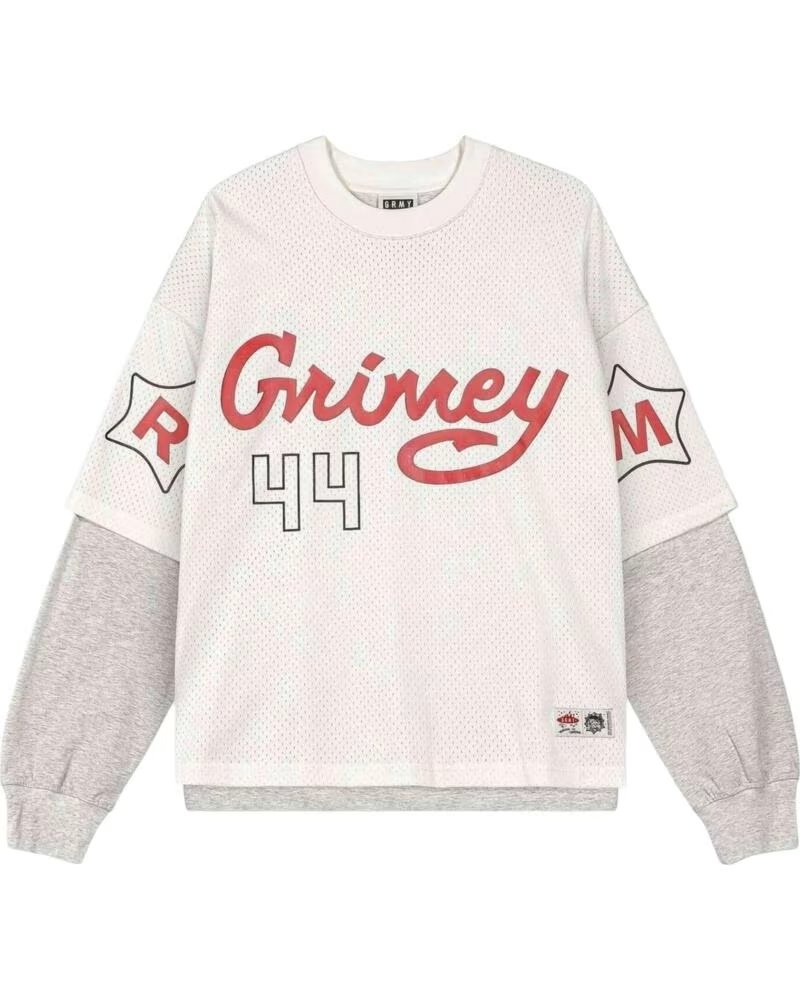 GRIMEY LANGARM MESH T-SHIRT SHO NUFF LONG SLEEVE TEE OFF WHITE