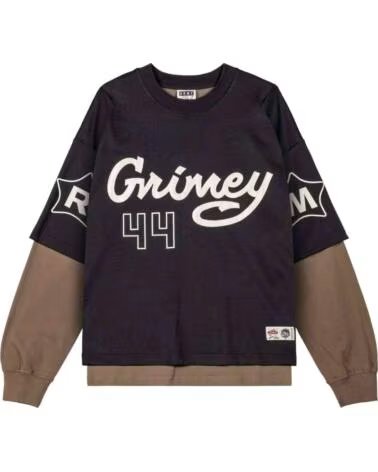 GRIMEY LANGARM MESH T-SHIRT SHO NUFF LONG SLEEVE TEE BLACK