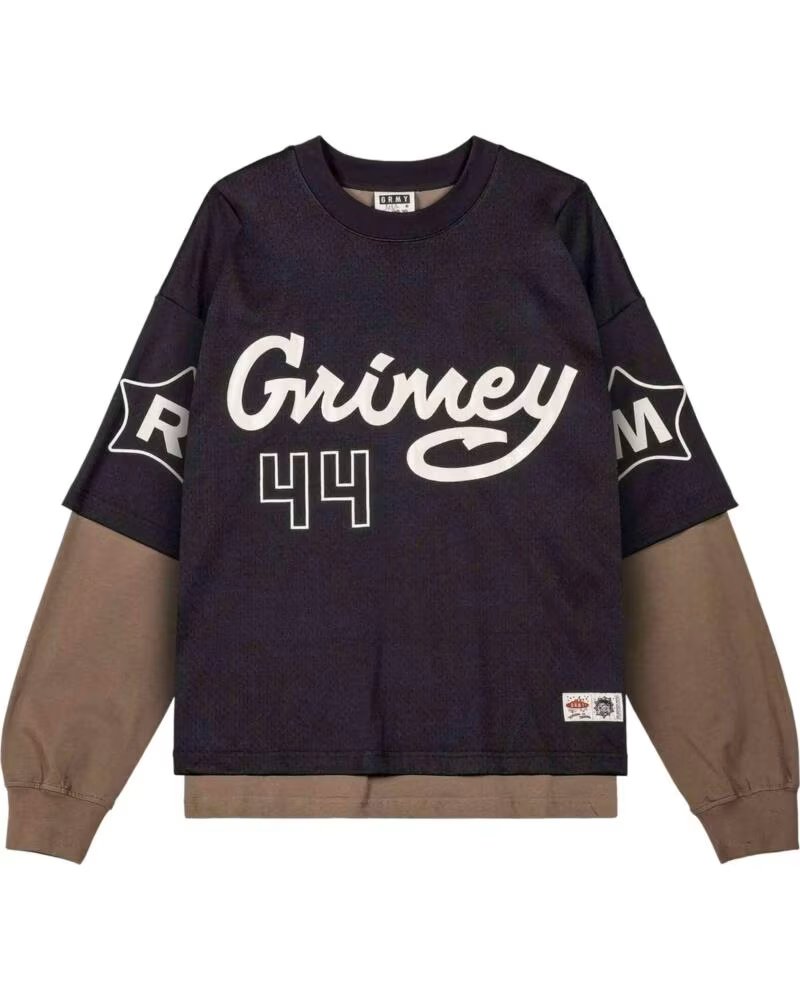 GRIMEY LANGARM MESH T-SHIRT SHO NUFF LONG SLEEVE TEE BLACK