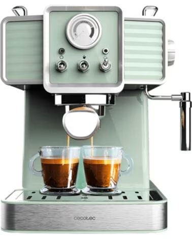 CECOTEC Cafetera vintage espresso 20 tradizionale light green - verde pastel