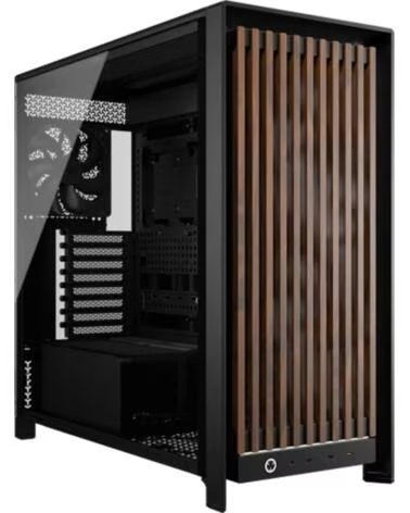CORSAIR Caja ordenador gaming frame 5000d wood rs atx cristal templado negra